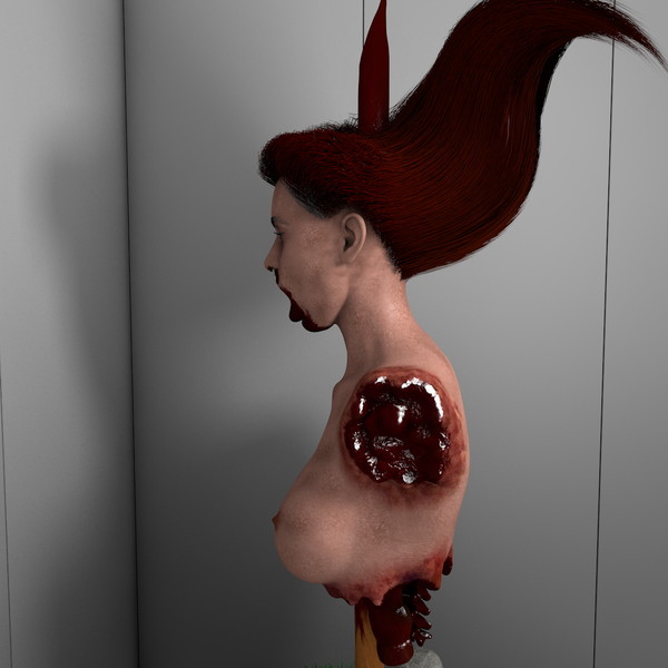 head pale c4d - Impaled Mutilated Girl Corpse... by scyrus